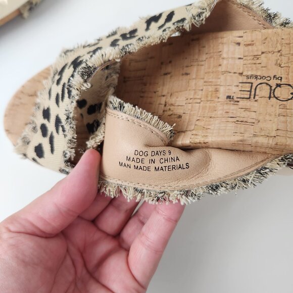 Boutique By Corkys Sandals Womens 9 Leopard Print Slip On Western Distressed - Picture 9 of 10